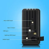10000mAh, 12W Fast Charging Power Bank with built 4 in 1 USB with Mobile Holder