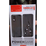 10000mAh, 12W Fast Charging Power Bank with built 4 in 1 USB with Mobile Holder