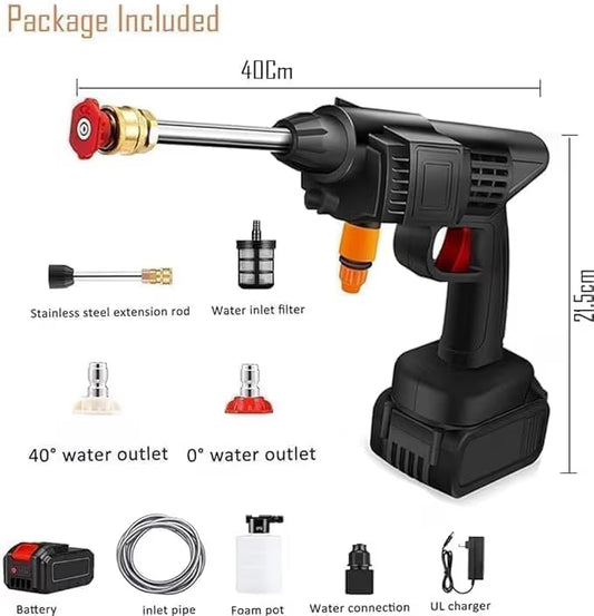 Double Battery 48V Rechargeable Electric, Car Washer Gun (1 Set)