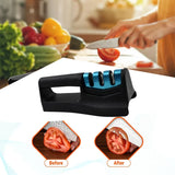 10020 Knife Sharpener For Kitchen Knife Sharpener With Vegetable Chopper And Fish Scale Remover Handheld Knives Pocket Knife Sharpener Knife Sharpener For Chefs Serrated Knife (9in1)