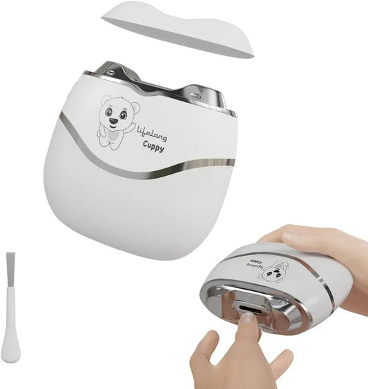 2-in-1 Electric Nail Clippers Nail File with Light (1 Pc)